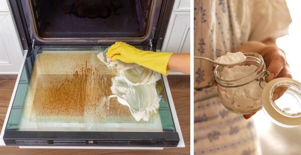 2 trucos para limpiar la grasa pegada en la tapa del horno
