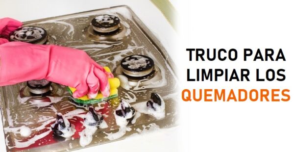 3 trucos para limpiar la grasa pegada en los quemadores de la cocina