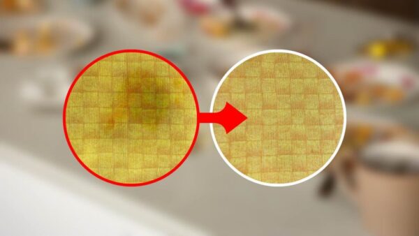 Aceite sobre el mantel, quitar manchas sin lavadora: sólo unos segundos