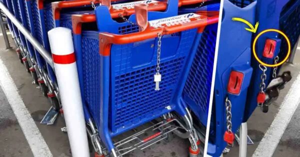Aquí se explica cómo desbloquear un carrito de compras de supermercado sin monedas ni fichas