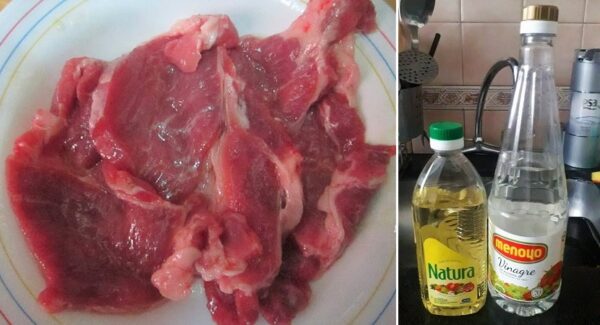 Como ablandar la carne con aceite y vinagre