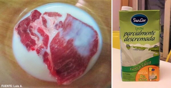 Como lograr carne blanda y jugosa utilizando leche
