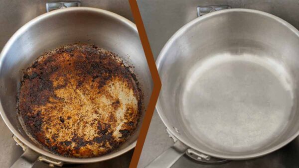 ¡El método japonés para hacer brillar las sartenes quemadas!