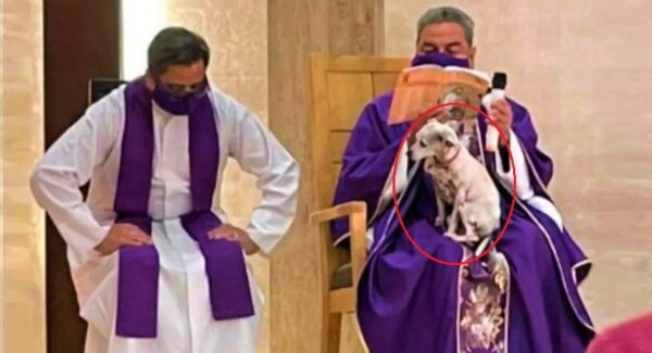 La historia de un sacerdote criticado por dar misa junto a su perro enfermo