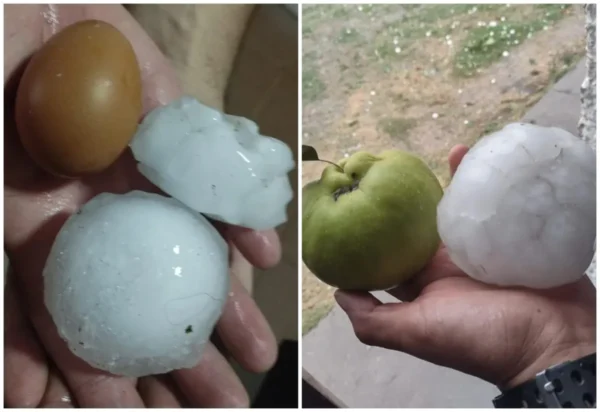 La impactante tormenta de granizo que castigó a General Alvear