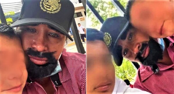 Madre se viste de papá para asistir a la fiesta del día del padre, lo hizo por sus hijos