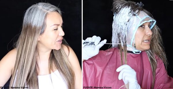 Mujer se realiza un cambio de look completo para tapar sus canas