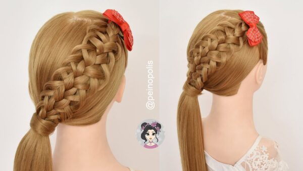 PEINADOS CUTE PARA NIÑAS 👧 COLETAS DE LADO A LA MODA ❤️