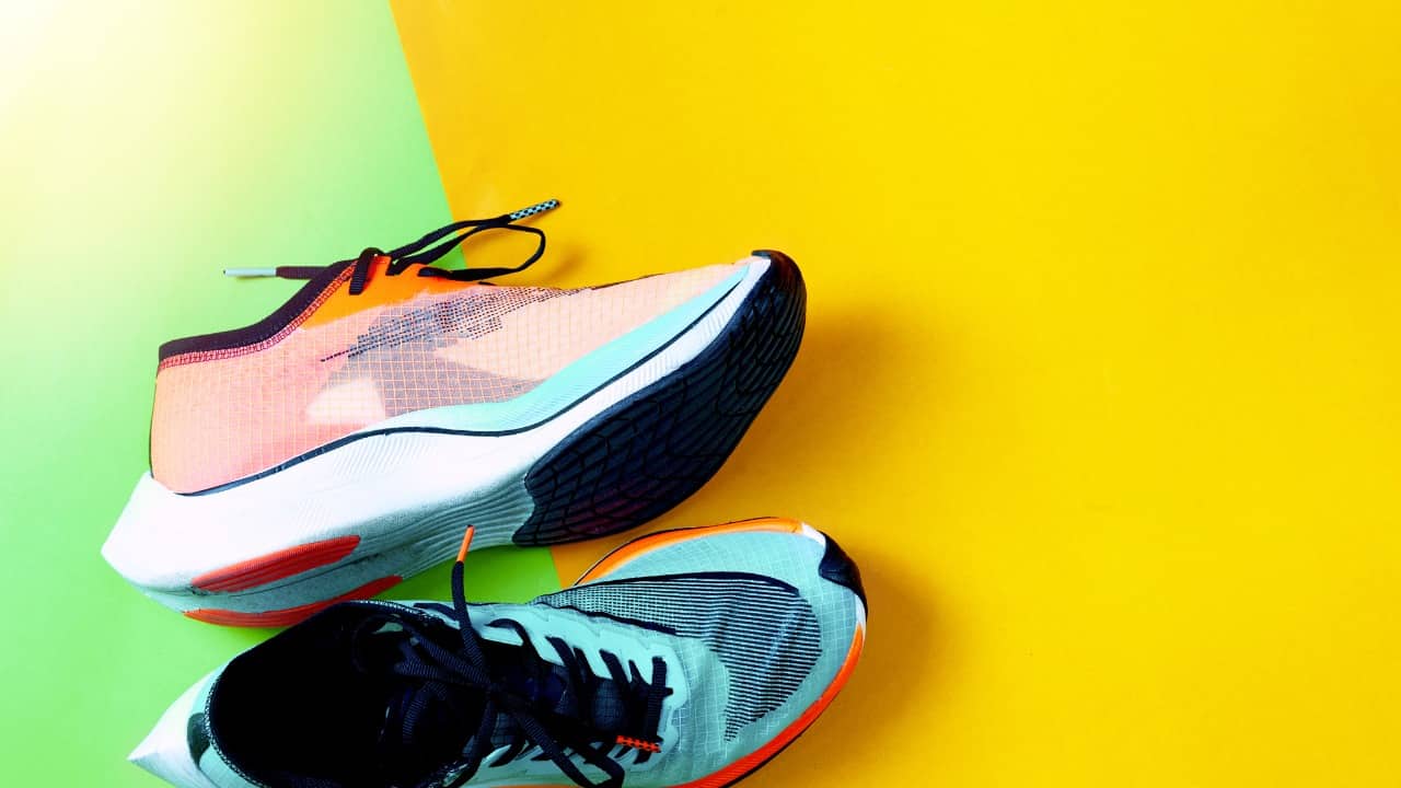 Laurel, hojas en las suelas de los zapatos.