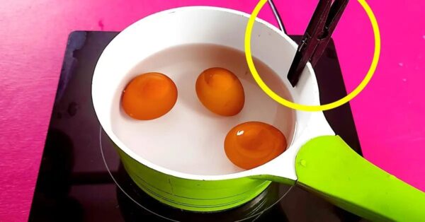 ¿Por qué tienes que poner una pinza de ropa en el borde de la sartén?