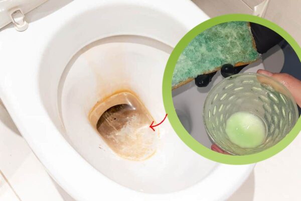 ¿Rayas amarillas en el inodoro? ¡Con este método realmente los eliminarás!
