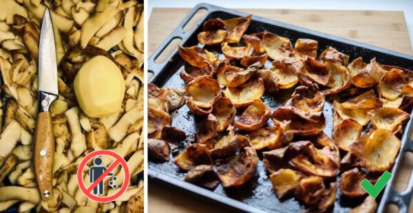 Receta de chips con cascara de papa