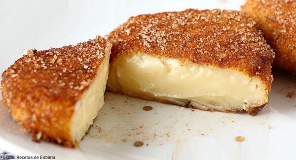 Receta paso a paso del postre leche frita