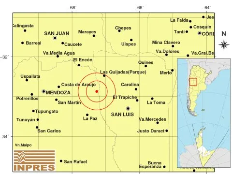 Tembló en Mendoza y se sintió en San Luis