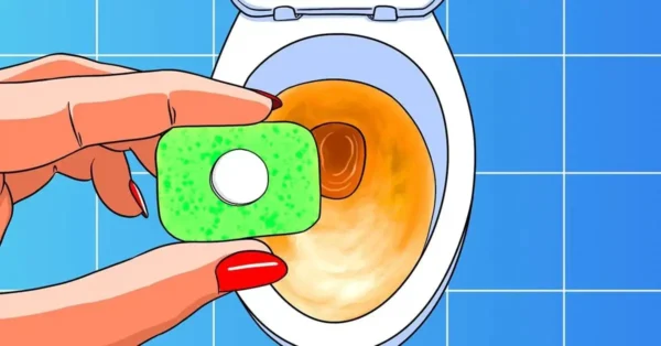 Tira una pastilla para lavavajillas al inodoro y admira el fabuloso resultado