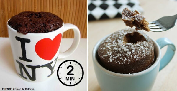 Truco para hacer un brownie en una taza en dos minutos