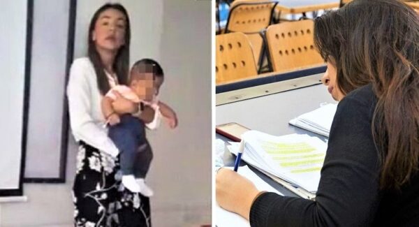 Una profesora se hace viral tras cuidar el hijo de una alumna para que ella pueda estudiar