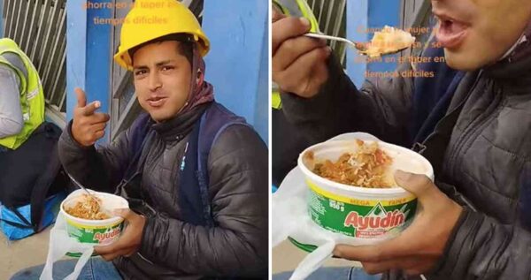 VIDEO: El curioso recipiente de un obrero para llevar la comida al trabajo, un tupper de jabón