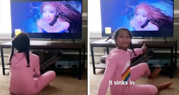VIDEO VIRAL: Una niña festeja que se ve igual a Ariel de la película la Sirenita