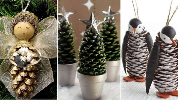 12 idee per decorazioni natalizie con pigne