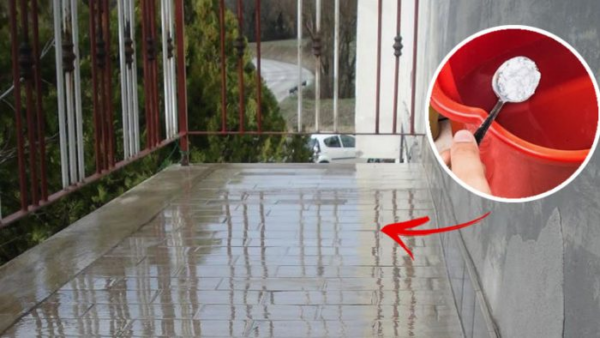 Come pulire velocemente il balcone con il metodo della pioggia