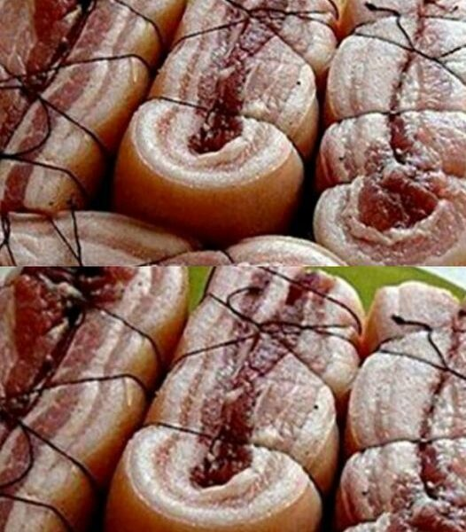 Lardo con buccia di cipolla e aglio. Ti leccherai le dita!