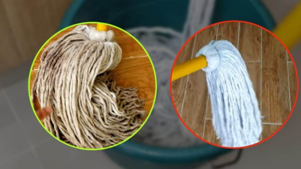 Mocio molto sporco, non compratelo più: una goccia di questo ingrediente e torna nuovo