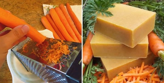Sapone alla carota fai da te che elimina rughe, punti neri e imperfezioni della pelle