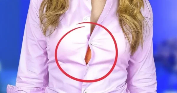 Blusa aberta no peito? Uma agulha é suficiente para resolver este problema chato