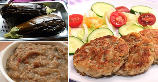 Como fazer hambúrgueres de berinjela e gengibre para queimar gordura