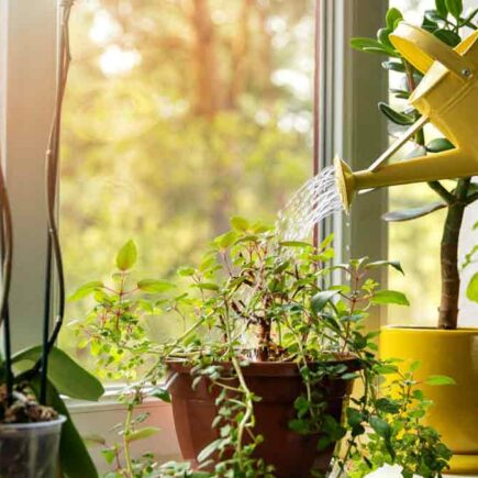 Como posso saber quando regar ou pulverizar minhas plantas?