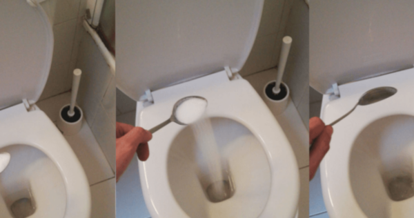 Despeje um pouco de sal no vaso sanitário, espere e aproveite o resultado!