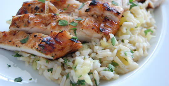 Dieta de arroz e frango para perder peso em 9 dias