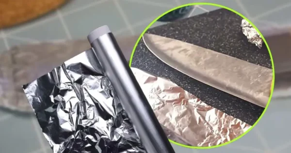 Facas afiadas, o velho truque do papel prateado: agora funcionarão muito melhor