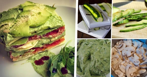 Lasanha de legumes com abobrinha e cogumelos: muito saborosa e rica em propriedades