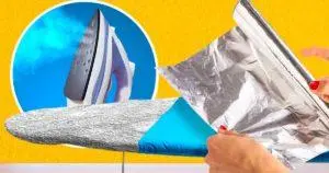 O que acontece quando você coloca papel alumínio na tábua de passar?