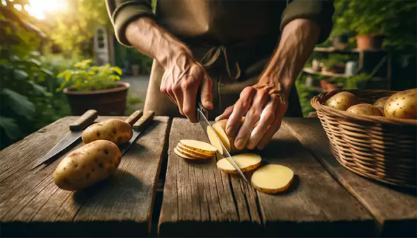 Otimizando sua colheita de batata: a arte de cortar batatas antes de plantar