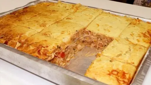 Torta de frango de liquidificador fácil