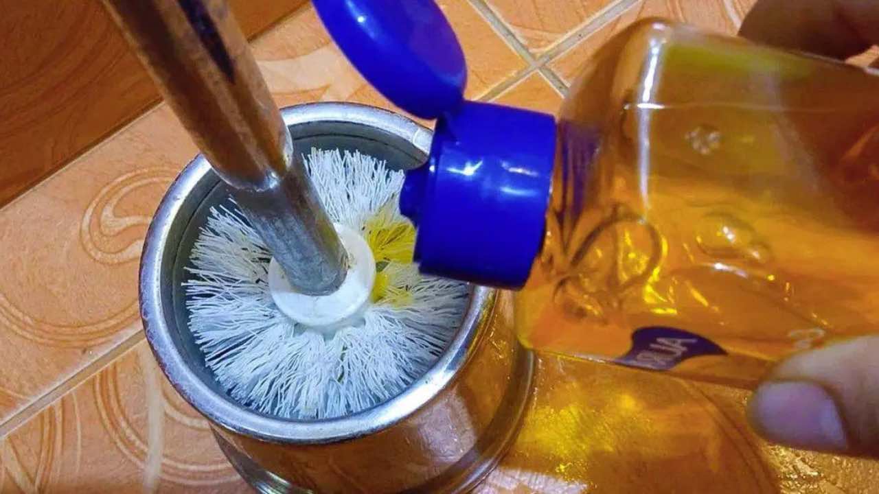 shampoo nello scopino del WC