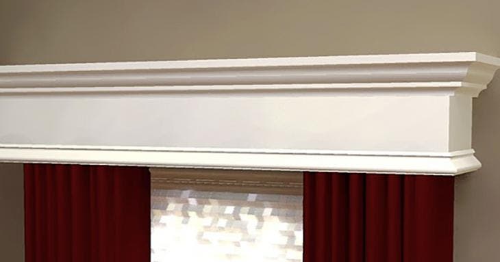 Vorhangabdeckung für Gesims