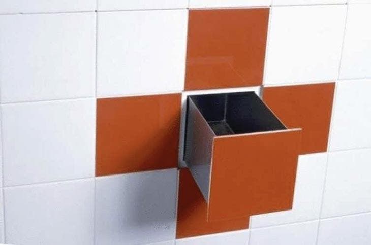 Ein Versteck in der Wand, schwer zu finden