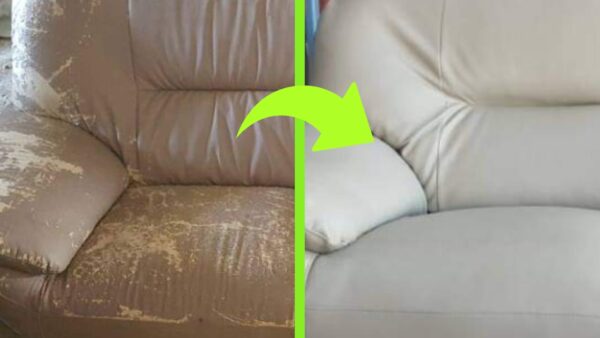 Altes und rissiges Sofa, wie man es wieder neu macht: Alles, was Sie brauchen, ist ein Produkt