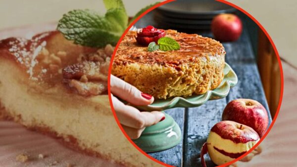 Apfelkuchen auf dem Kopf, die Zubereitung ist sehr einfach | Das Ergebnis ist köstlich