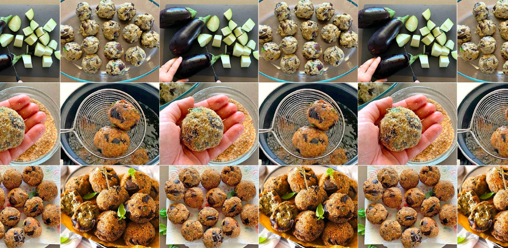 Auberginen-Fleischbällchen: das einfache Rezept, um sie gebraten und gebacken zuzubereiten
