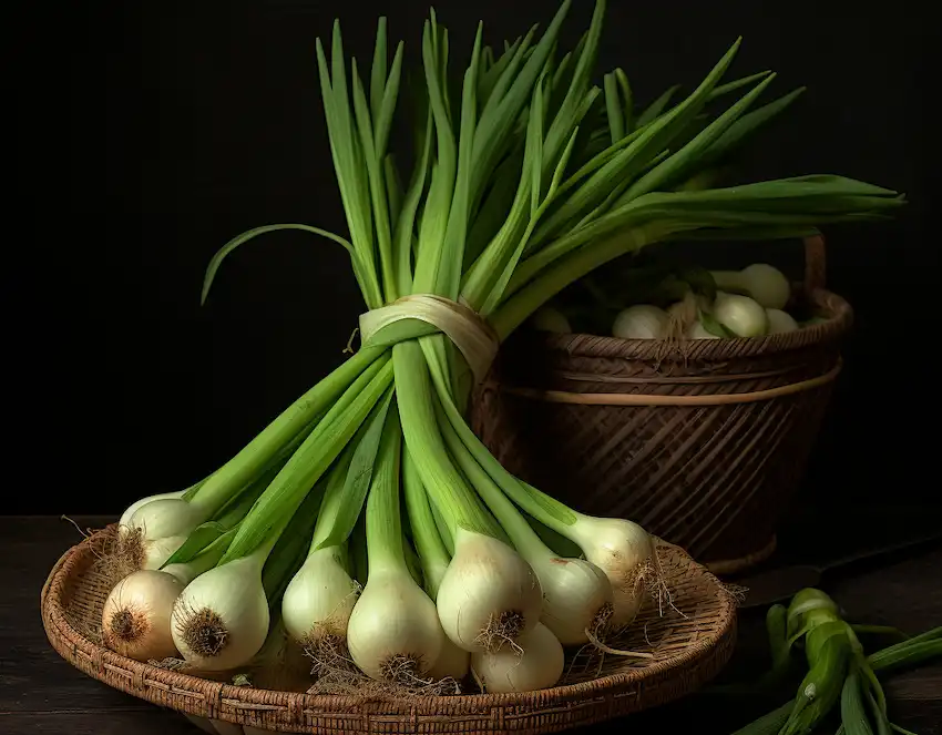 grüne Zwiebeln