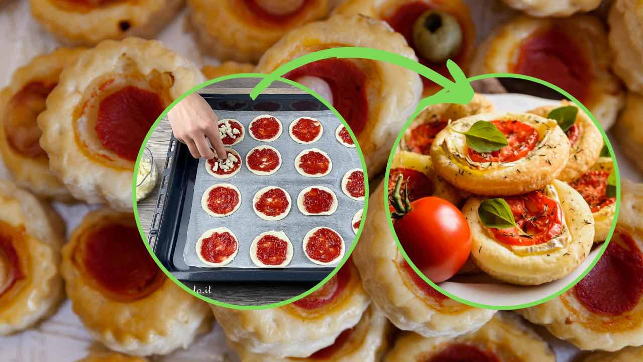 Pizzen aus Blätterteig