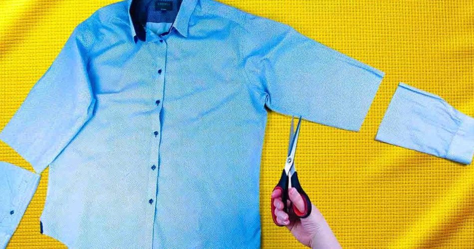 Der Trick, ein Herrenhemd in 10 Minuten in eine Damenbluse zu verwandeln