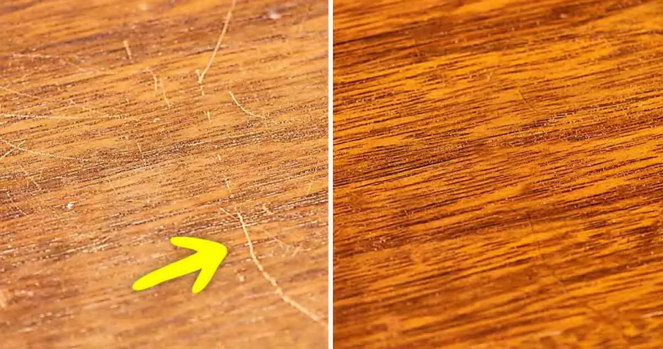 Der geniale Trick zum Entfernen von Kratzern auf Holzmöbeln