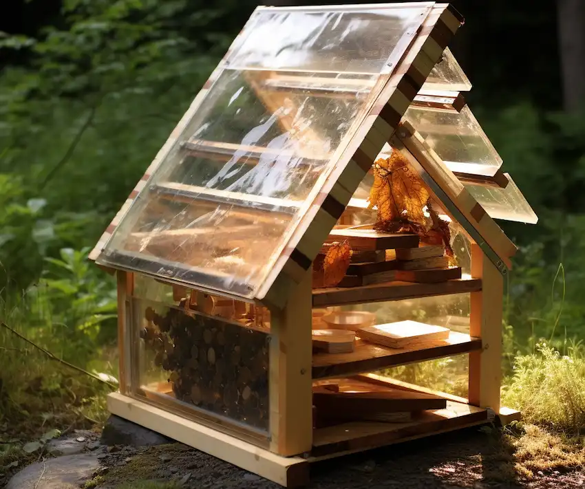 ein Solar-Dörrgerät aus Holz