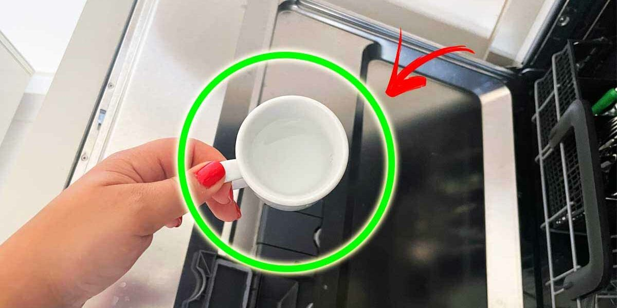 Eine einzige Tasse dieses Naturheilmittels reicht aus, um die Spülmaschine zu reinigen und zu parfümieren.